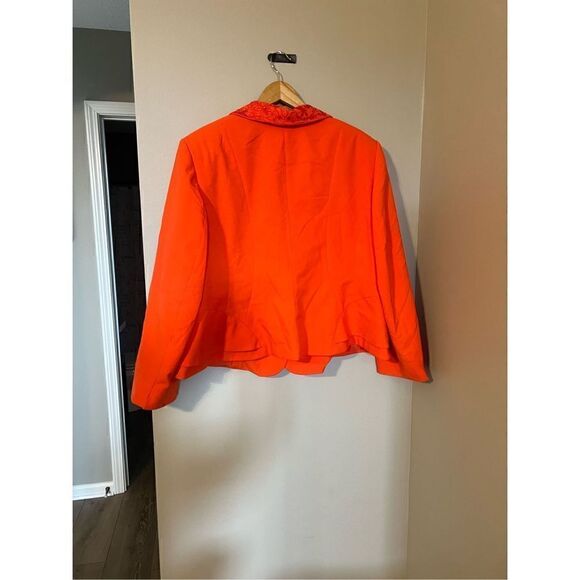 John Meyer Collection Women’s Size 24 Blazer Orange Workwear Cocktail Jacket - Picture 5 of 11
